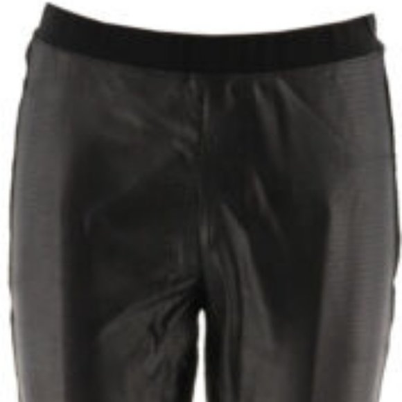 NWT H HALSTON‎ EMBOSSED FAUX SUEDE ZIP LEGGINGS 2 - Picture 4 of 12